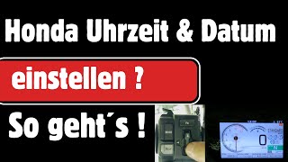 Honda Motorrad Uhrzeit amp Datum einstellen  So geht´s [upl. by Ailemaj955]