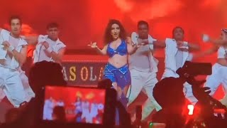 Nora Fatehi new year 2024 live dance performance in LAS OLAS GOA [upl. by Ulphia480]