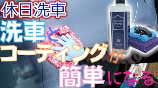 手洗い洗車が楽になるシャンプーで洗います【ながら洗車】 [upl. by Kcerred]