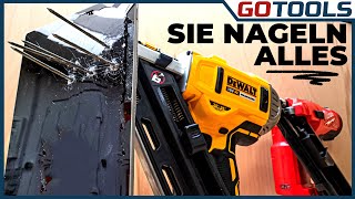 Nageln was das Zeug hält  18V AkkuNagler mit 90mm  Dewalt DCN92 vs Milwaukee M18 FNN [upl. by Hank]