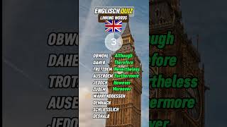 Verbindungswörter auf Englisch🇬🇧🤓 trending quiz challenge sprachen lernen englisch [upl. by Aleahs]