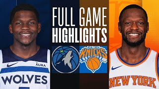 TIMBERWOLVES at KNICKS  FULL GAME HIGHLIGHTS  January 1 2024 [upl. by Kcuhc685]