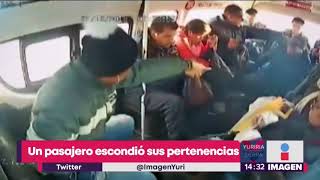 Asalto en combi de Texcoco asaltantes golpean a pasajero antes de irse  Noticias con Yuriria [upl. by Nomead]