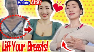 Instantly Lift SAGGING Breasts Naturally and Easily at Home [upl. by Nimzaj]