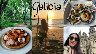 GALICIA📍 Bueu Combarro Cangas Santiago de Compostela etc  playas restaurantes paisajes🌅🏞️ [upl. by Tamiko]