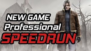 Resident Evil 4 New Game Professional Speedrun in 12608 [upl. by Ahsilav]