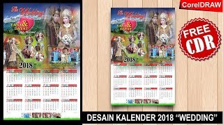 Desain Kalender 2018 dengan CorelDRAW Wedding Kalender  Tutorial Coreldraw [upl. by Siuqramed]