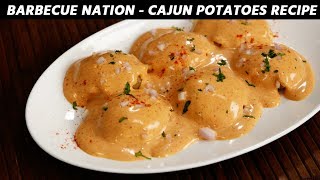 Cajun Spiced Potatoes  Barbeque Nation Style Recipe  CookingShooking [upl. by Imailiv]