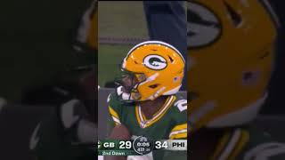 Jordan Love gets seriously injured with 5 seconds left of the game shorts nfl football [upl. by Ahola]