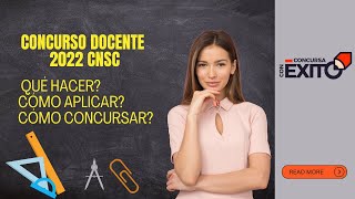 Como Aplicar para Docente en la CNSC [upl. by Nilre]