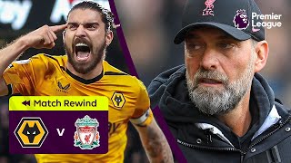 Jurgen Klopp amp Liverpool SHOCKED as Wolves win 30  Premier League Highlights [upl. by Obola]