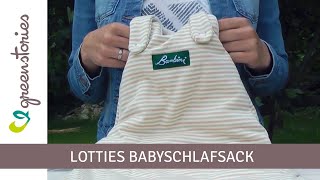 Babyschlafsack von Lotties  Biobaumwolle  ungefärbt [upl. by Dedric]