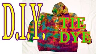 DIY How to Tie Dye a Rainbow Crinkle Sweatshirt Full Tutorial 20 [upl. by Jamima6]