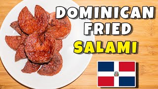 EASY Dominican Fried Salami  Salami Frito  Our Kitchen [upl. by Anahs971]