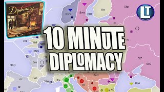 My Longest DIPLOMACY game in TEN MINUTES  Avalon Hill  Backstabbr  Abbreviated gameplay [upl. by Krilov]