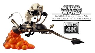 Star Wars Kustomz Scout Trooper amp Speeder Bike 4K [upl. by Eneleh]