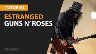 How to play Estranged by Guns n Roses COMPLETE GUITAR LESSON TUTORIAL [upl. by Trudi186]