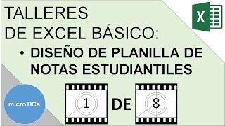 Excel básico Planilla de notas  Parte 1 de 8 [upl. by Ettenaej]