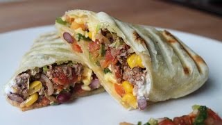 Burritos mit Hackfleischfüllung Rezept  Beef Burritos Recipe  ENG SUBS [upl. by Htidra]