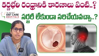 కర్ణభేరి రంధ్రానికి కారణాలు  Traumatic Perforation of The Ear Drum  Dr Harika ENT Care Hospital [upl. by Iruam]