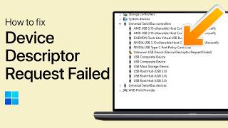 How To Fix Unknown USB Device Windows 11  Device Descriptor Request Failed [upl. by Annayd]