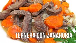 Filete de ternera con zanahorias y cebolla [upl. by Ycnaf270]