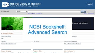 NCBI Bookshelf Advanced Searching [upl. by Enined]