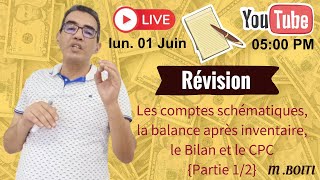 🔴Révision Générale  Les comptes schématiques la balance après inventaire le Bilan et le CPC 12🔴 [upl. by Chrotoem419]