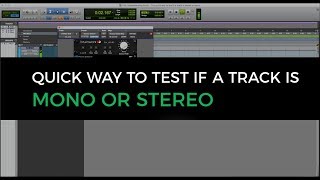 The Quick Way to Test if a Track is Stereo or Mono  UnderstandingAudiocom [upl. by Ettelocin]