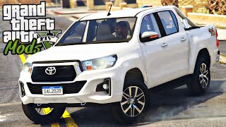 FUGA da POLICIA COM TOYOTA HILUX  GTA 5 MODS [upl. by Jabe538]