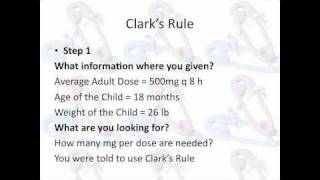 Pharmacy Technician Math Review Pediatric Doses Clarks Rule [upl. by Corwin]