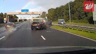 Dramatic dash cam footage shows moment of M62 crash [upl. by Lambert]