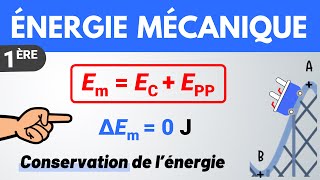 Conservation de lÉNERGIE MÉCANIQUE ✅ 1ère spécialité  Terminale  Physique [upl. by Frazier]