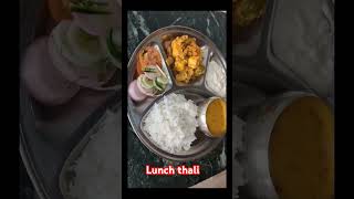 Lunch thali 😋😋 aditikitchen2023foodshortslunchthali [upl. by Farhi194]