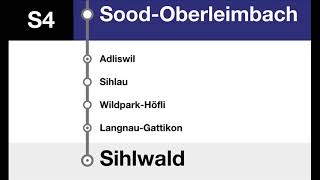 SZUZVV Ansagen  S4  Zürich HB – Sihlwald [upl. by Assel]