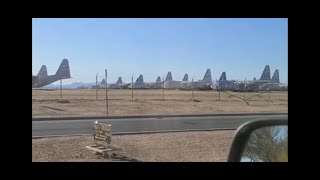 03102021 quotMothballedquot Airplanes at DavisMonthan AFB [upl. by Odlabso]