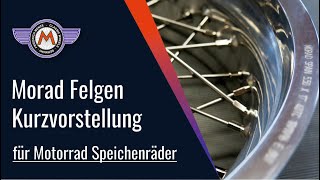 Morad Felgen für Motorrad Speichenräder [upl. by Anivla]