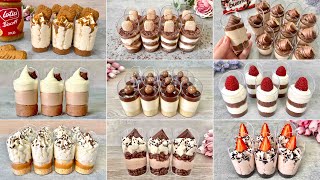 9 Quick and Easy NO BAKE Dessert Shots Recipes Easy and Yummy mini dessert cups [upl. by Leakim]