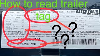 Reading and understanding a trailer VIN tag [upl. by Enyawal518]