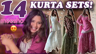 Wedding Wear Kurta Sets from MEESHO💗  HUGE Tryon Haul  Honest Review  Rupal Yadav [upl. by Slyke]