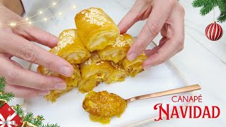 🎄🤩 El Canapé Navideño más Sencillo y Delicioso Pasta Filo Queso Brie y Mermelada ¡Buenísimo 😋 [upl. by Koslo15]