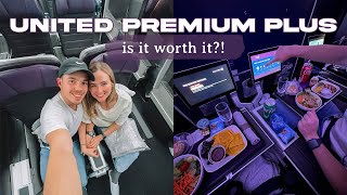 United Premium Plus Flight Review From A Flight Attendant IS IT WORTH IT [upl. by Thekla]