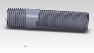 Solidworks  How to make Stud with threads easiest method 1080p HD [upl. by Delogu]