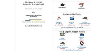 Pasos para Publicar Foto Gratis Con Login en ClasificadosOnline [upl. by Clementi817]
