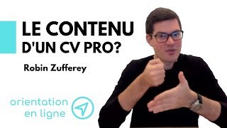 Comment faire un CV professionnel Le contenu [upl. by Eerased]