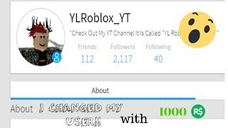 Username Change On Roblox For 1000 Robux [upl. by Torry]