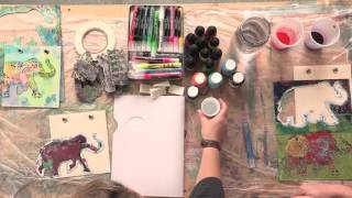 Preview  Acrylic Painting Workshop Raw Canvas Staining with Nathalie Kalbach [upl. by Kawai]