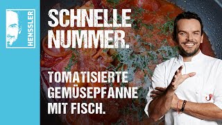 Schnelles tomatisiertes GemüsepfannenRezept mit Fisch von Steffen Henssler [upl. by Rafa]