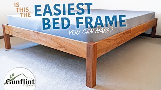 Super Simple Queen Bed Frame  DIY In A Day [upl. by Enelrae832]