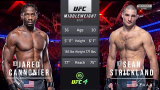 JARED CANNONIER VS SEAN STRICKLAND FULL FIGHT UFC VEGAS 66 [upl. by Nosilla]